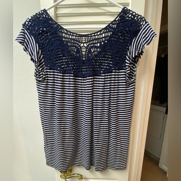 💙🤍Loveapella • blue stripe top • XS • EUC - Picture 5 of 9